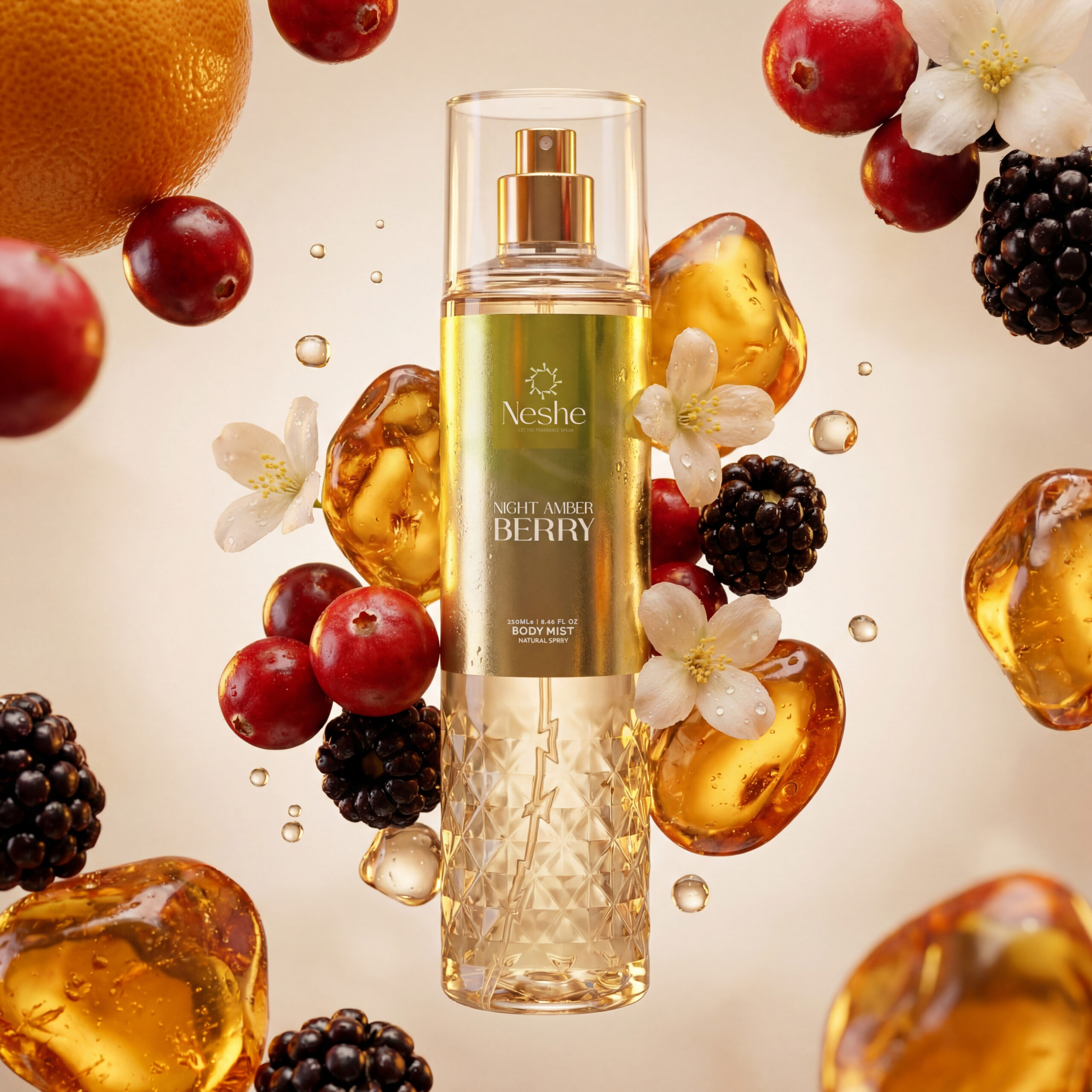 Night Amber Berry Body Splash - Image 1